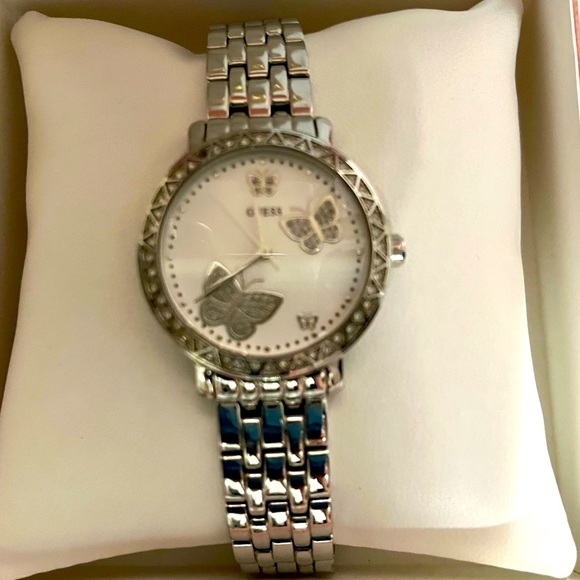 GUESS Women’s Crystal Butterfly Watch, G86013L - Picture 12 of 12